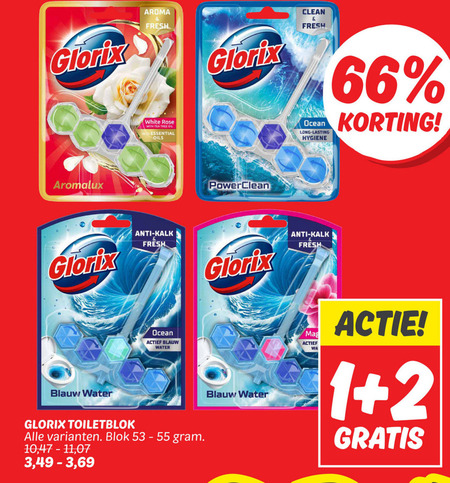 Glorix   toiletblok folder aanbieding bij  Dekamarkt - details