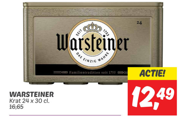 Warsteiner   krat bier folder aanbieding bij  Dekamarkt - details