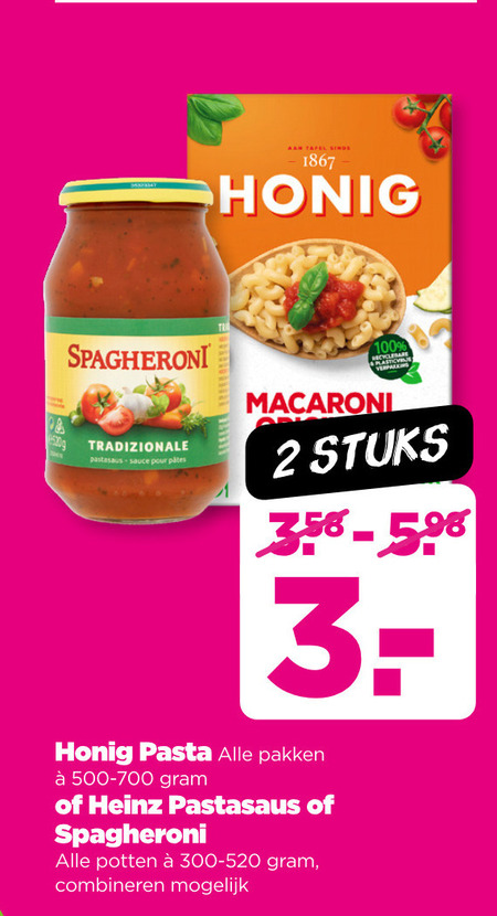 Spagheroni   pastasaus, pasta folder aanbieding bij  Plus - details