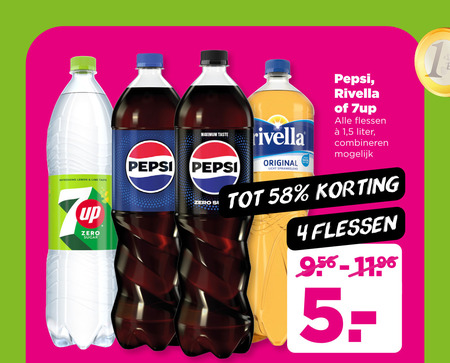 7-Up   frisdrank, cola folder aanbieding bij  Plus - details