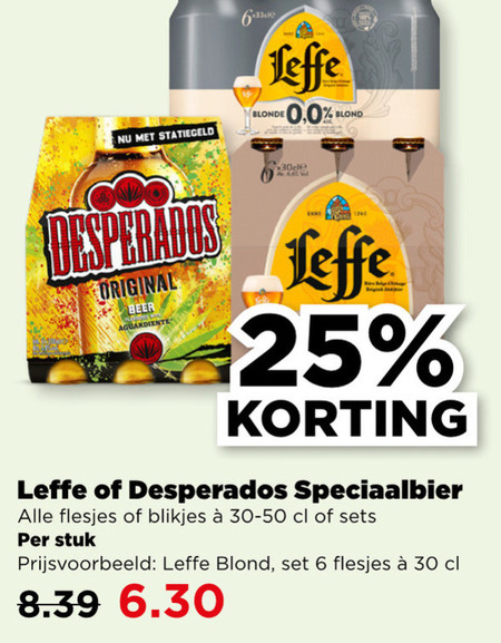 Desperados   blikje bier, speciaalbier folder aanbieding bij  Plus - details