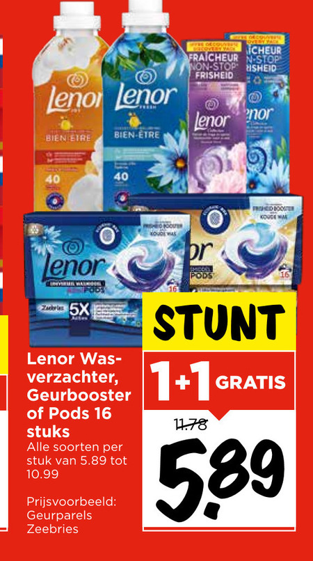 Lenor   wasverzachter, wasmiddel folder aanbieding bij  Vomar - details