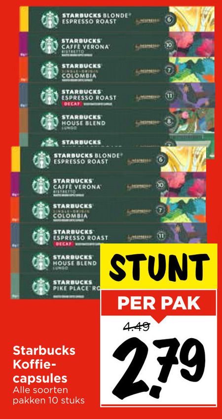 Starbucks   koffiecups folder aanbieding bij  Vomar - details