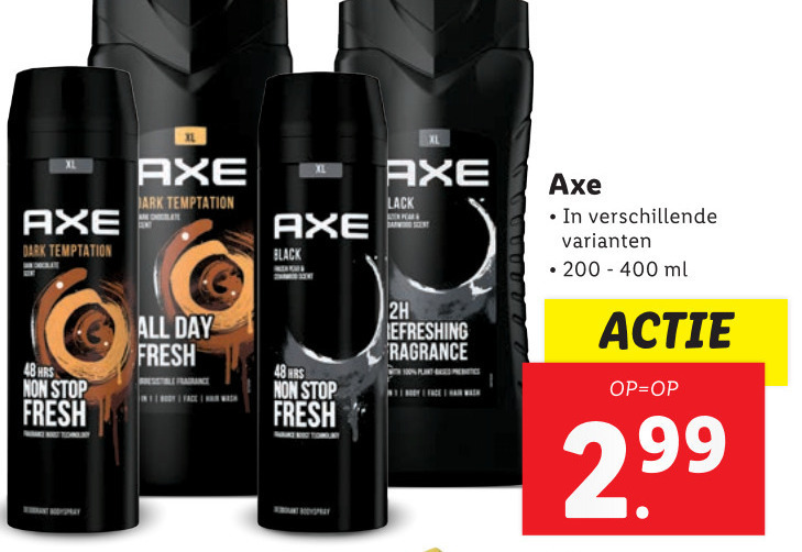 Axe   deodorant, douchegel folder aanbieding bij  Lidl - details