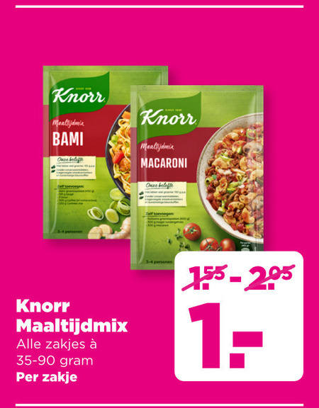 Knorr   maaltijdmix folder aanbieding bij  Plus - details