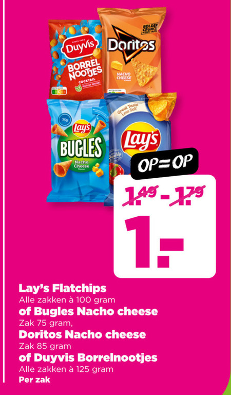 Lays   chips, zoutje folder aanbieding bij  Plus - details