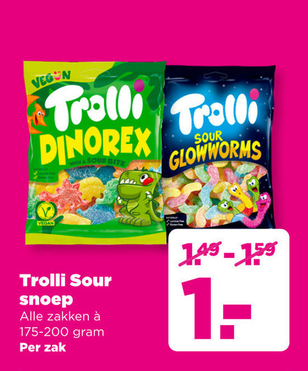 Trolli   snoep folder aanbieding bij  Plus - details