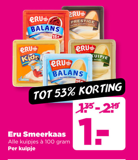 Eru   smeerkaas folder aanbieding bij  Plus - details