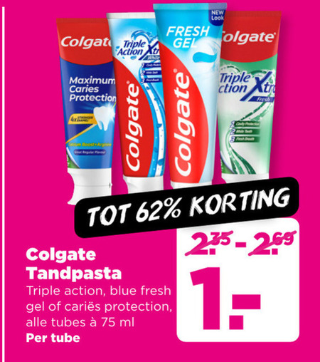 Colgate   tandpasta folder aanbieding bij  Plus - details