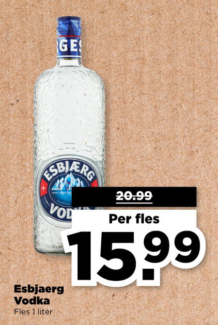 Esbjaerg   wodka folder aanbieding bij  Plus - details