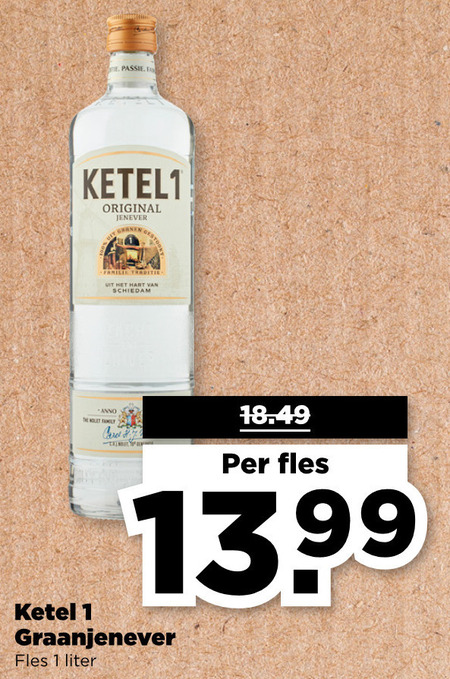 Ketel 1   jenever folder aanbieding bij  Plus - details