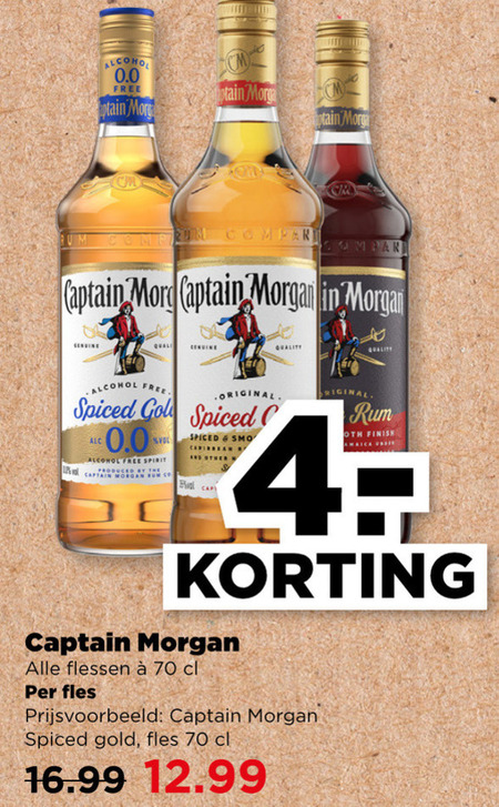 Captain Morgan   rum folder aanbieding bij  Plus - details