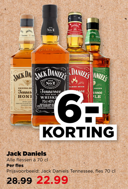 Jack Daniels   whisky folder aanbieding bij  Plus - details