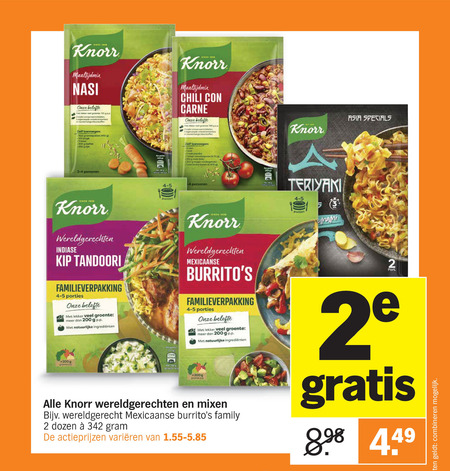 Knorr   maaltijdmix folder aanbieding bij  Albert Heijn - details