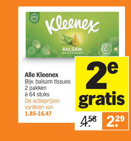 Kleenex   tissue folder aanbieding bij  Albert Heijn - details