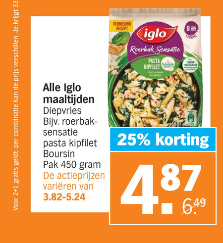 Iglo   diepvriesmaaltijd folder aanbieding bij  Albert Heijn - details