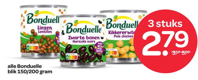 Bonduelle   groenteconserven folder aanbieding bij  Spar - details