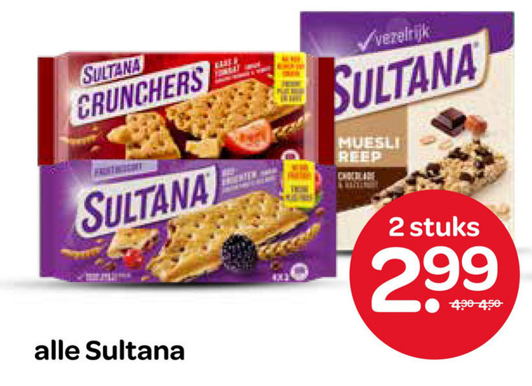 Sultana   fruitbiscuit folder aanbieding bij  Spar - details