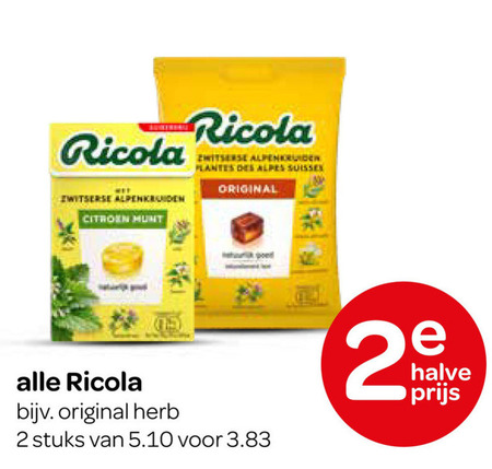 Ricola   snoep folder aanbieding bij  Spar - details