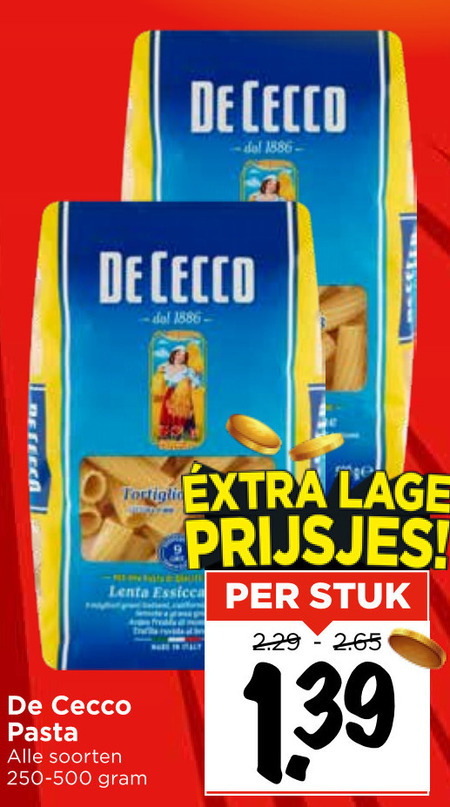 De Cecco   pasta folder aanbieding bij  Vomar - details