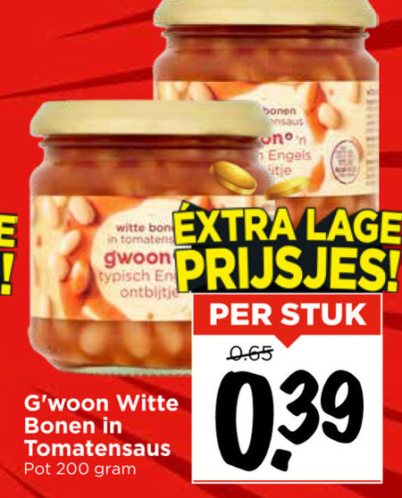 Gwoon   bonen folder aanbieding bij  Vomar - details