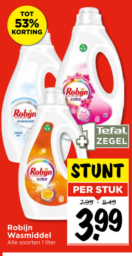 Robijn   wasmiddel folder aanbieding bij  Vomar - details