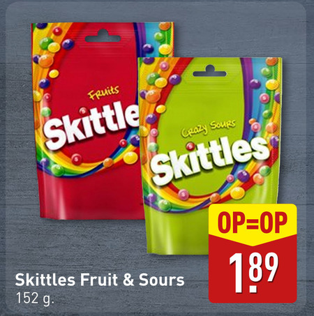 Skittles   snoep folder aanbieding bij  Aldi - details