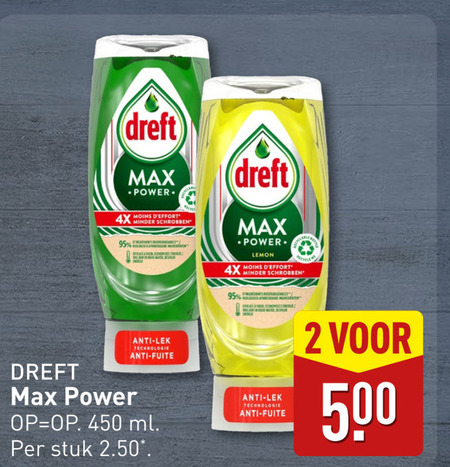 Dreft   afwasmiddel folder aanbieding bij  Aldi - details