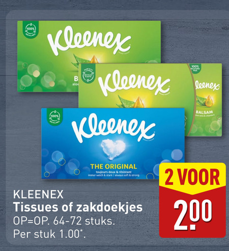 Kleenex   zakdoek, tissue folder aanbieding bij  Aldi - details