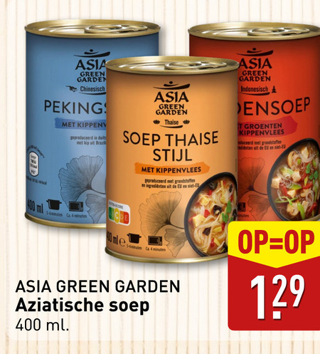 Asia Green Garden   soep folder aanbieding bij  Aldi - details