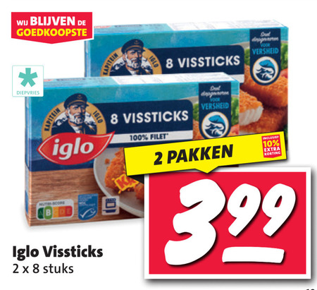 Iglo   vissticks folder aanbieding bij  Nettorama - details