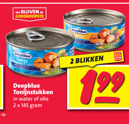 Deepblue   tonijn in blik folder aanbieding bij  Nettorama - details