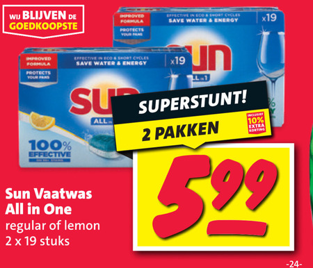 Sun   vaatwasmiddel folder aanbieding bij  Nettorama - details