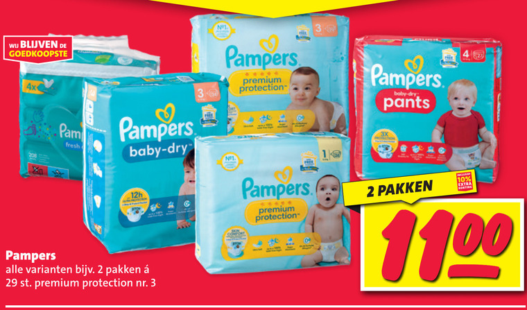 Pampers   luierbroekjes, luiers folder aanbieding bij  Nettorama - details