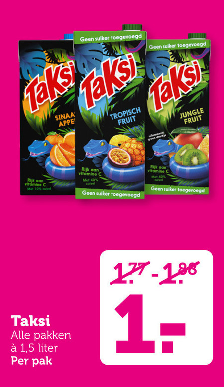 Taksi   fruitdrank folder aanbieding bij  Coop - details