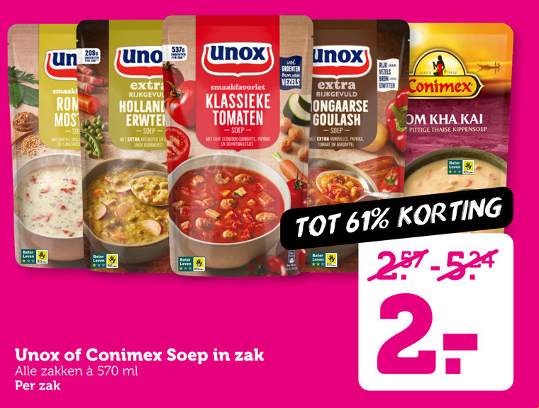 Unox   soep folder aanbieding bij  Coop - details