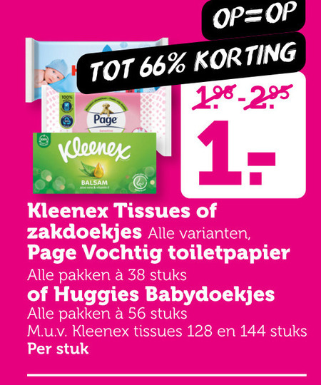 Kleenex   billendoekjes, vochtig toiletpapier folder aanbieding bij  Coop - details