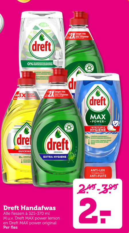 Dreft   afwasmiddel folder aanbieding bij  Coop - details