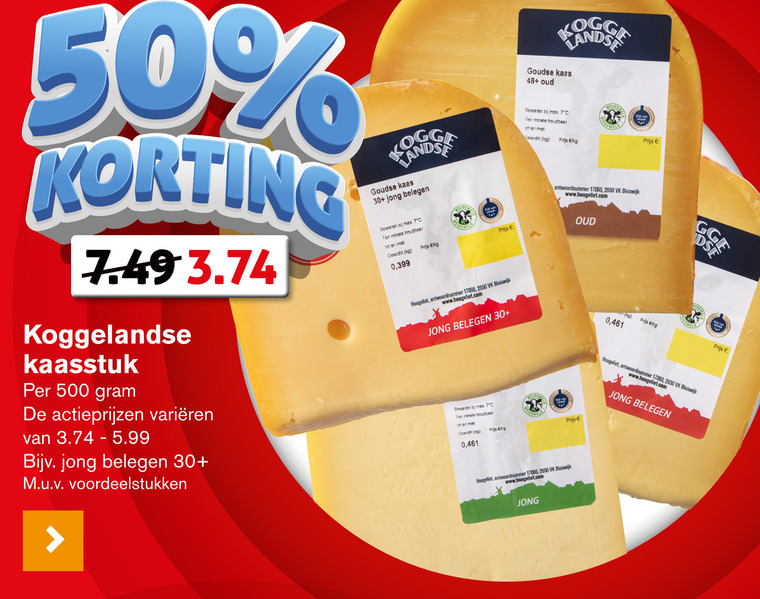 Koggelandse   kaas folder aanbieding bij  Hoogvliet - details