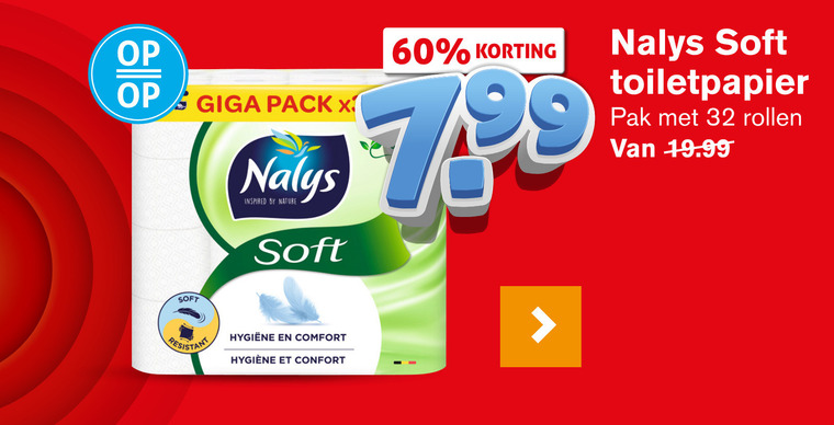 Nalys   toiletpapier folder aanbieding bij  Hoogvliet - details