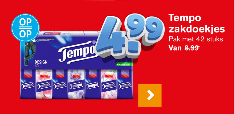 Tempo   zakdoek folder aanbieding bij  Hoogvliet - details