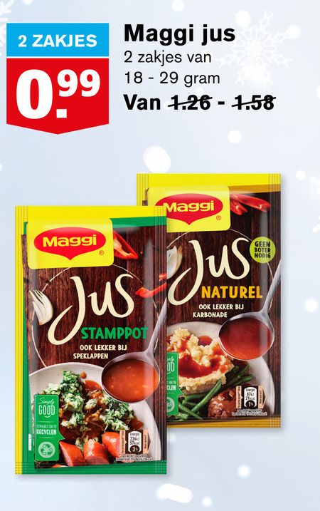 Maggi   jus folder aanbieding bij  Hoogvliet - details