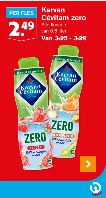 Karvan Cevitam   limonadesiroop folder aanbieding bij  Hoogvliet - details