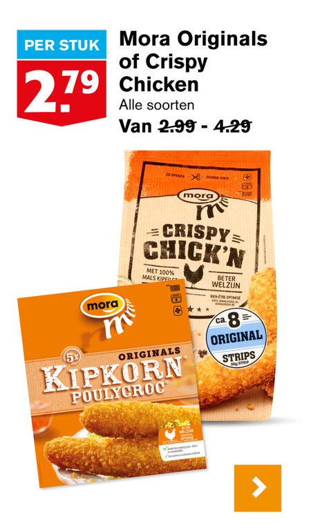 Mora   kipsnacks folder aanbieding bij  Hoogvliet - details