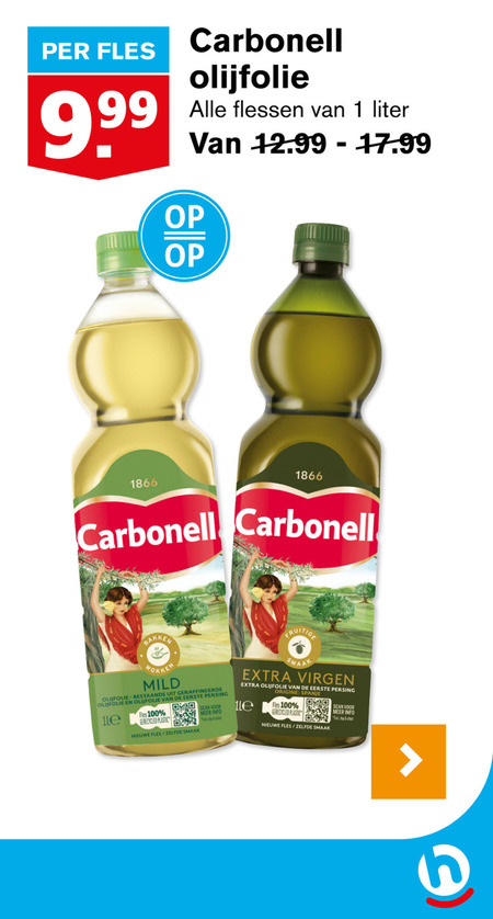 Carbonell   olijfolie folder aanbieding bij  Hoogvliet - details