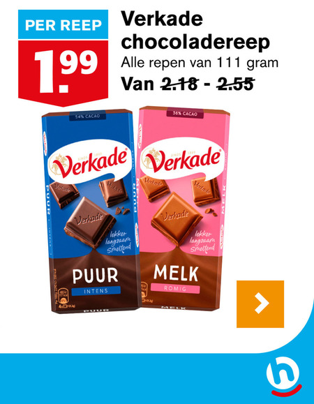 Verkade   chocolade folder aanbieding bij  Hoogvliet - details