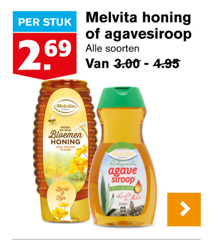 Melvita   honing folder aanbieding bij  Hoogvliet - details