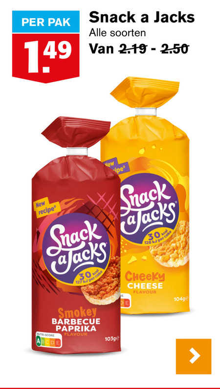 Snack a Jacks   rijstwafels folder aanbieding bij  Hoogvliet - details