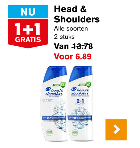 Head and Shoulders   shampoo folder aanbieding bij  Hoogvliet - details