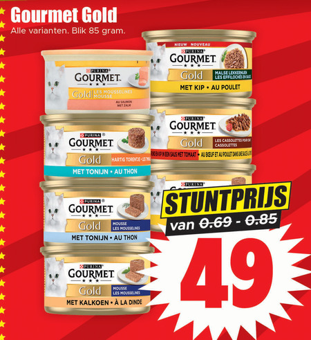 Gourmet   kattenvoer folder aanbieding bij  Dirk - details